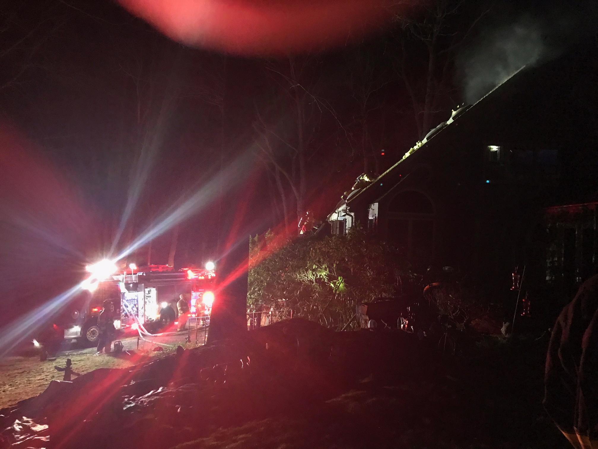 Dog warns master of fire in North Stamford home