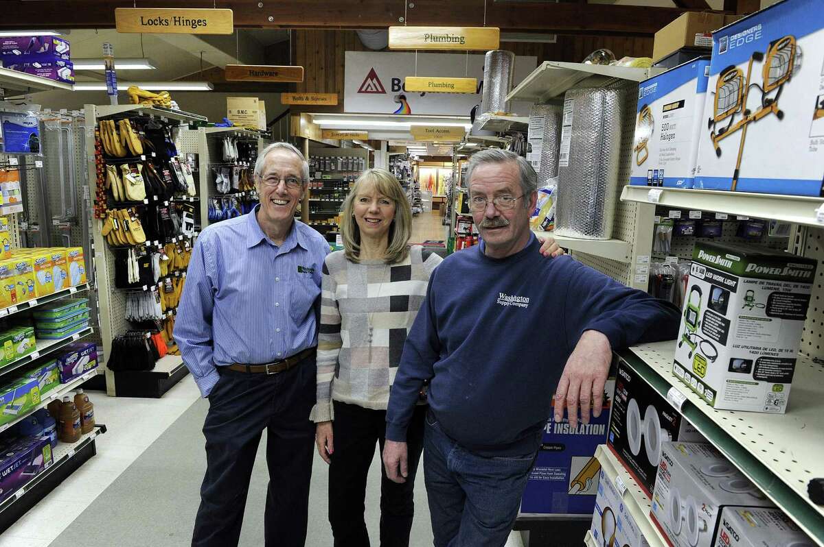 From left are Jay Combs, Valerie Sedelnick and Jim Bate. The three are partners at the Washington Supply Company in Washington.