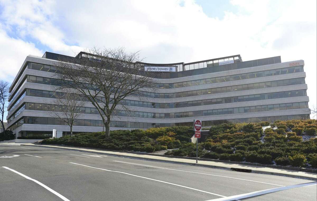 Exteriors of the Pitney Bowes headquarters on Summer Street in Stamford, Connecticut on Thursday, Feb. 8, 2018.