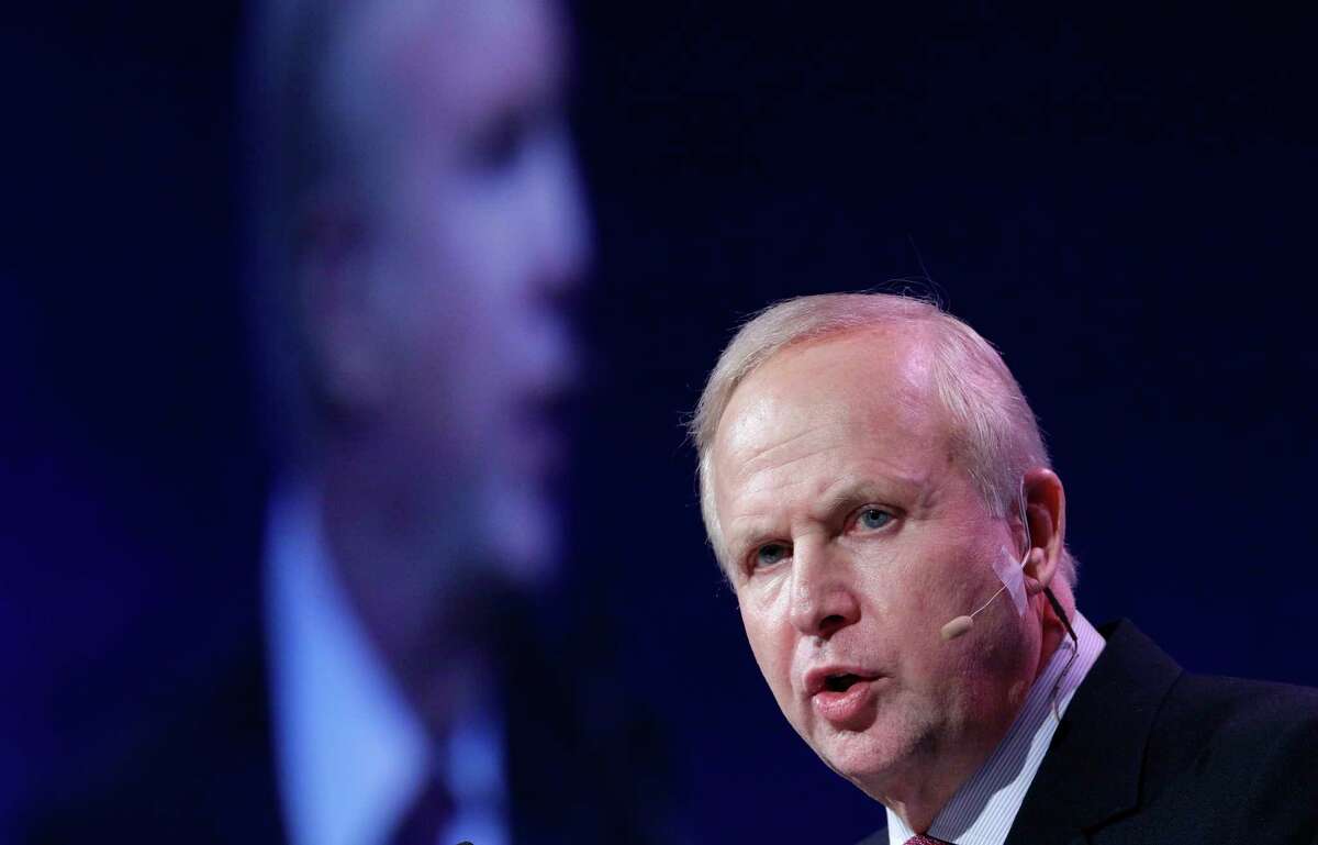 BP Chief Executive Bob Dudley gives his address as a featured speaker during CERAWeek held at the Hilton Americas Hotel Tuesday, Mar. 6, 2018 in Houston, TX. (Michael Wyke / For the Chronicle)