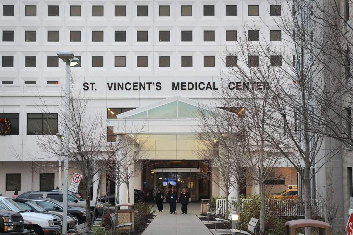 Exterior of St. Vincent's Medical Center, in Bridgeport, Conn. Dec. 12, 2016.