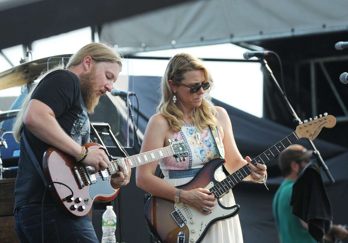 Tedeschi Trucks Band performs during the Greenwich Town Party at Roger Sherman Baldwin Park in Greenwich, Conn., Saturday, May 28, 2016.