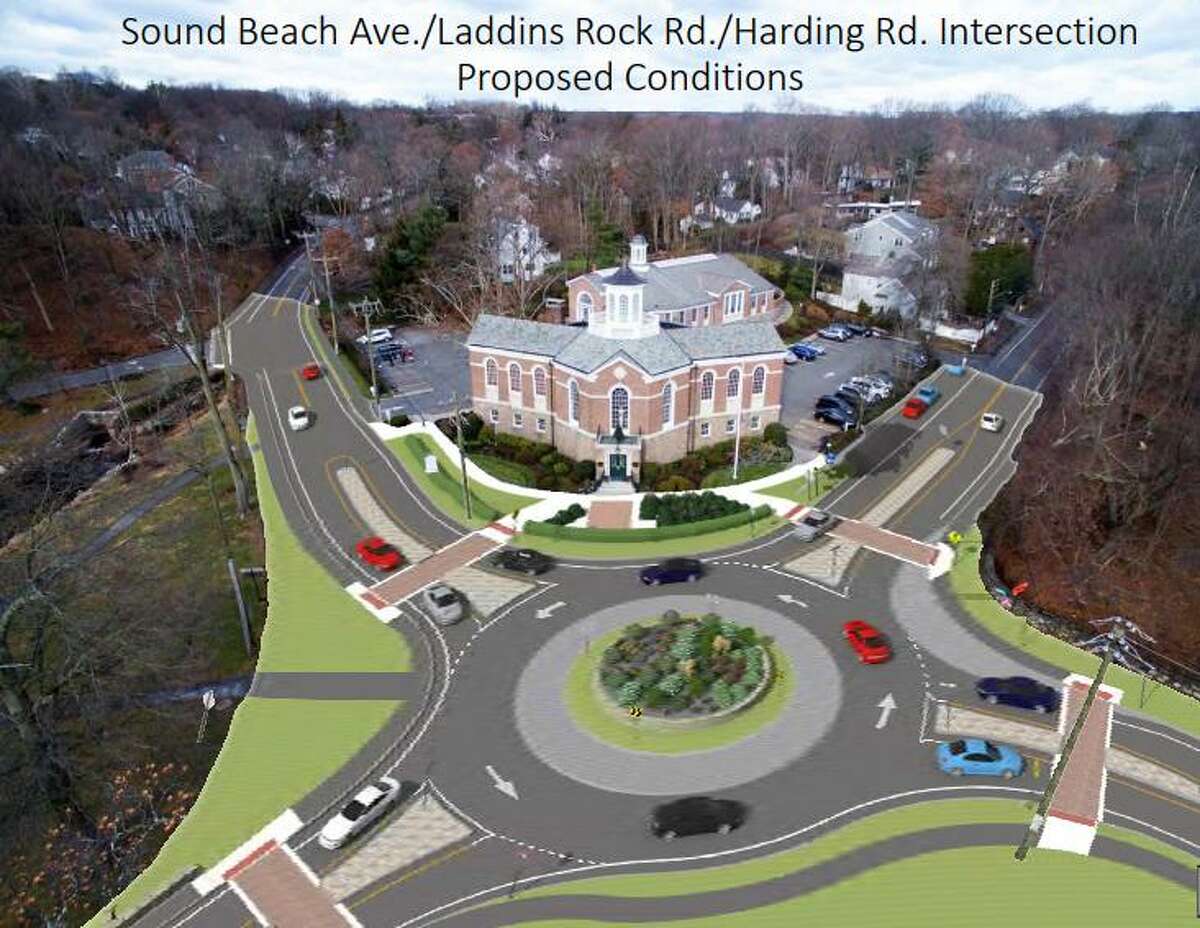 Rendering of the proposed improvement to the Sound Beach Avenue intersection.