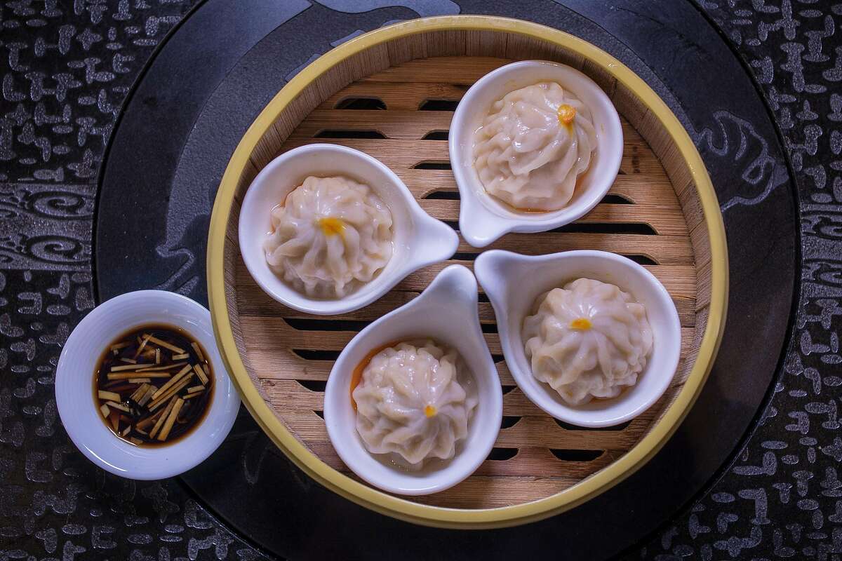 The Crab Roe Soup Dumplings at Dragon Beaux in San Francisco, Calif., are seen on Friday, April 10th, 2015.