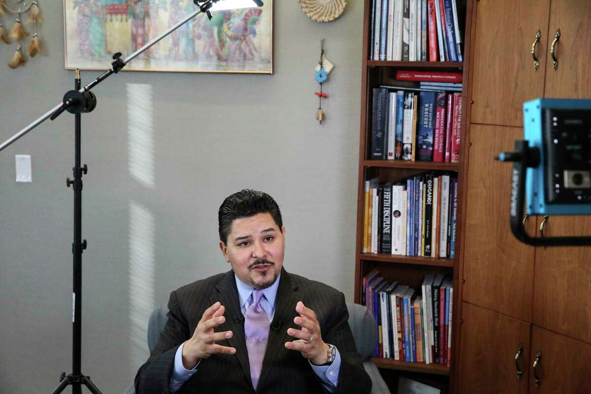 Houston ISD Superintendent Richard Carranza talks about his departure for New York City during an interview with Houston Chronicle and KHOU on Wednesday, March 7, 2018, in Houston.