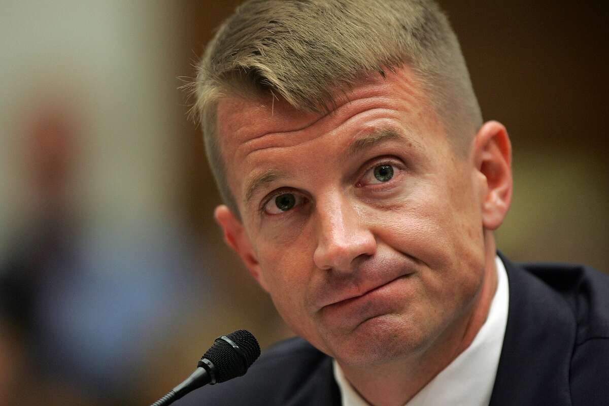Erik Prince, chairman of the Prince Group, LLC and Blackwater USA testifies before the House Oversight and Government Reform Committee hearing on "Private Security Contracting in Iraq and Afghanistan," focusing on the mission and performance of Blackwater USA and its affiliated companies 02 October, 2007 on Capitol Hill in Washington, DC.
