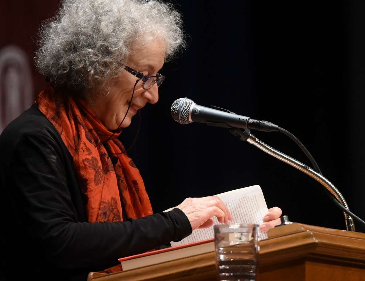 Author Margaret Atwood, whose works include “The Handmaid’s Tale,” speaks Thursday evening at Laurie Auditorium on the campus of Trinity University.