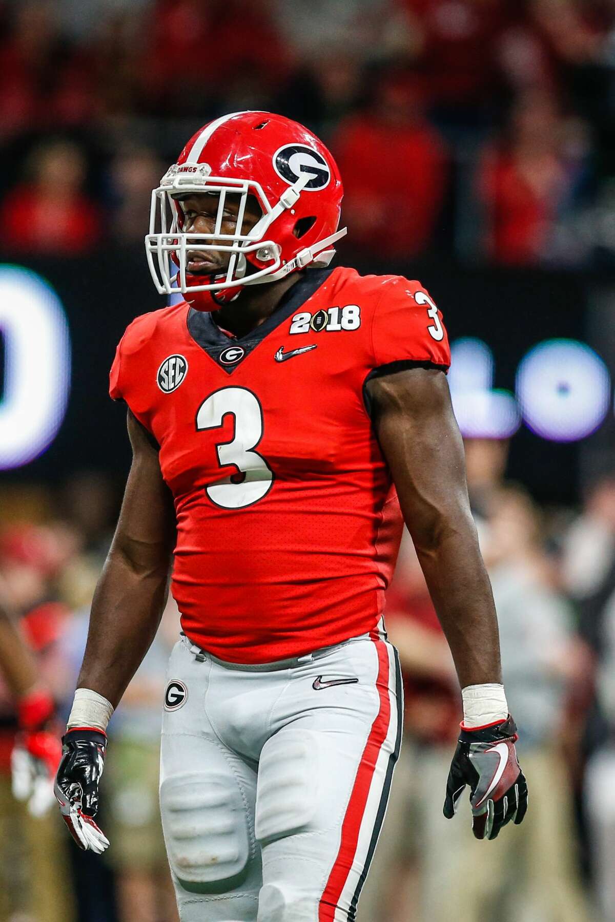 Georgia Bulldogs #3 Roquan Smith Red College Football Alumni