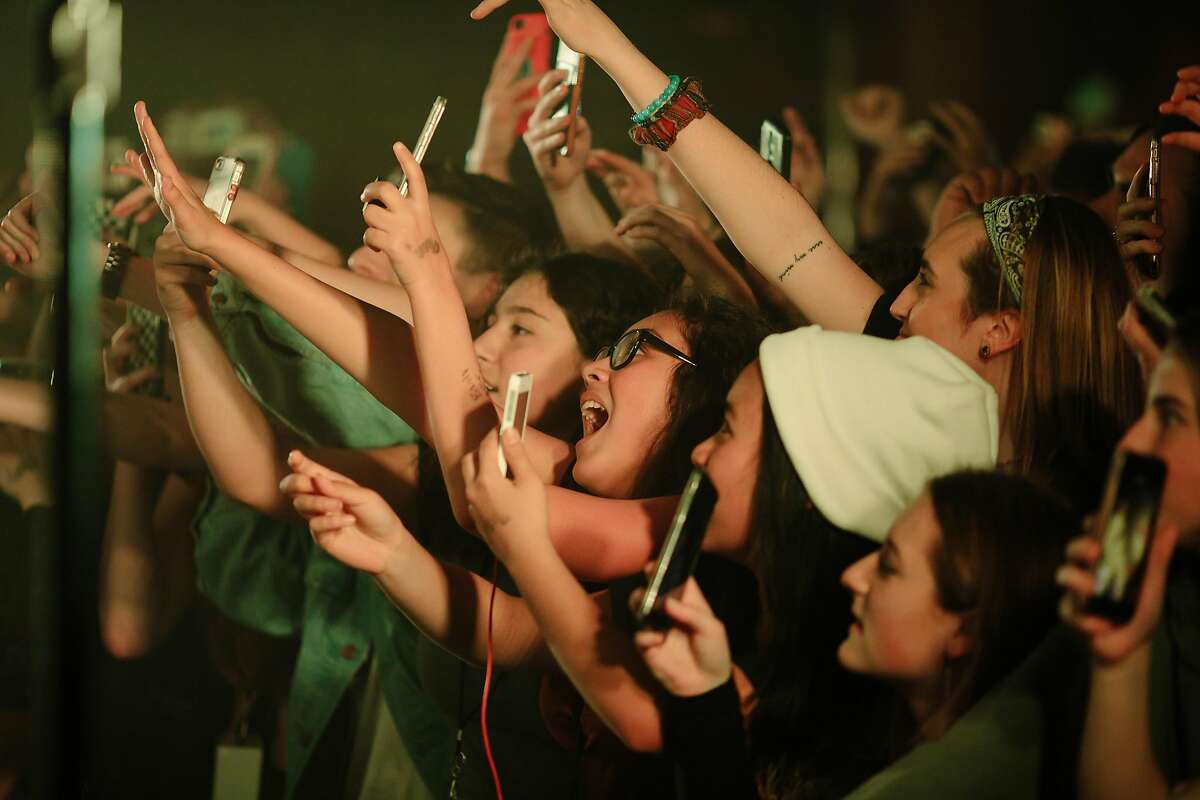 Fans scream during Billie Eilish's performance at the Great American Music Hall in San Francisco, Calif., Saturday, March 3, 2018.