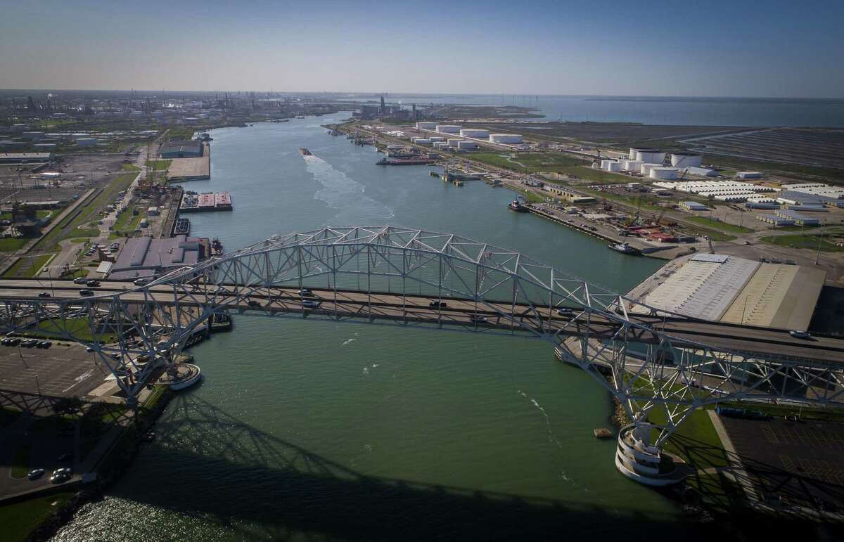The Harbor Bridge crosses over the Port of Corpus Christi, Thursday, March 8, 2018, in Corpus Christi. ( Mark Mulligan / Houston Chronicle )
