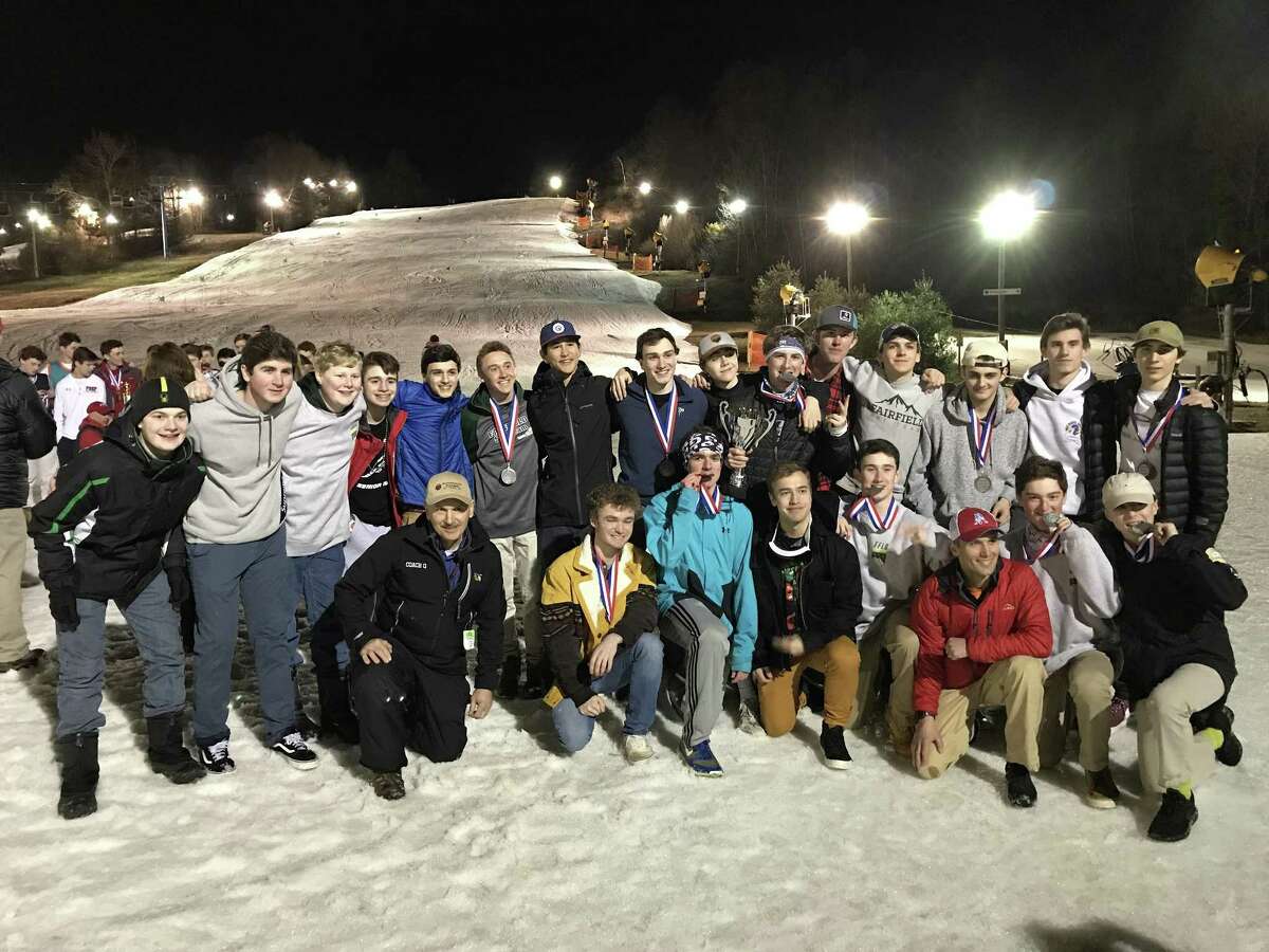 The Fairfield co-op boys ski team finished second in the recent CISL championships held at Mount Southington. The boys finished with a 21-4 record.
