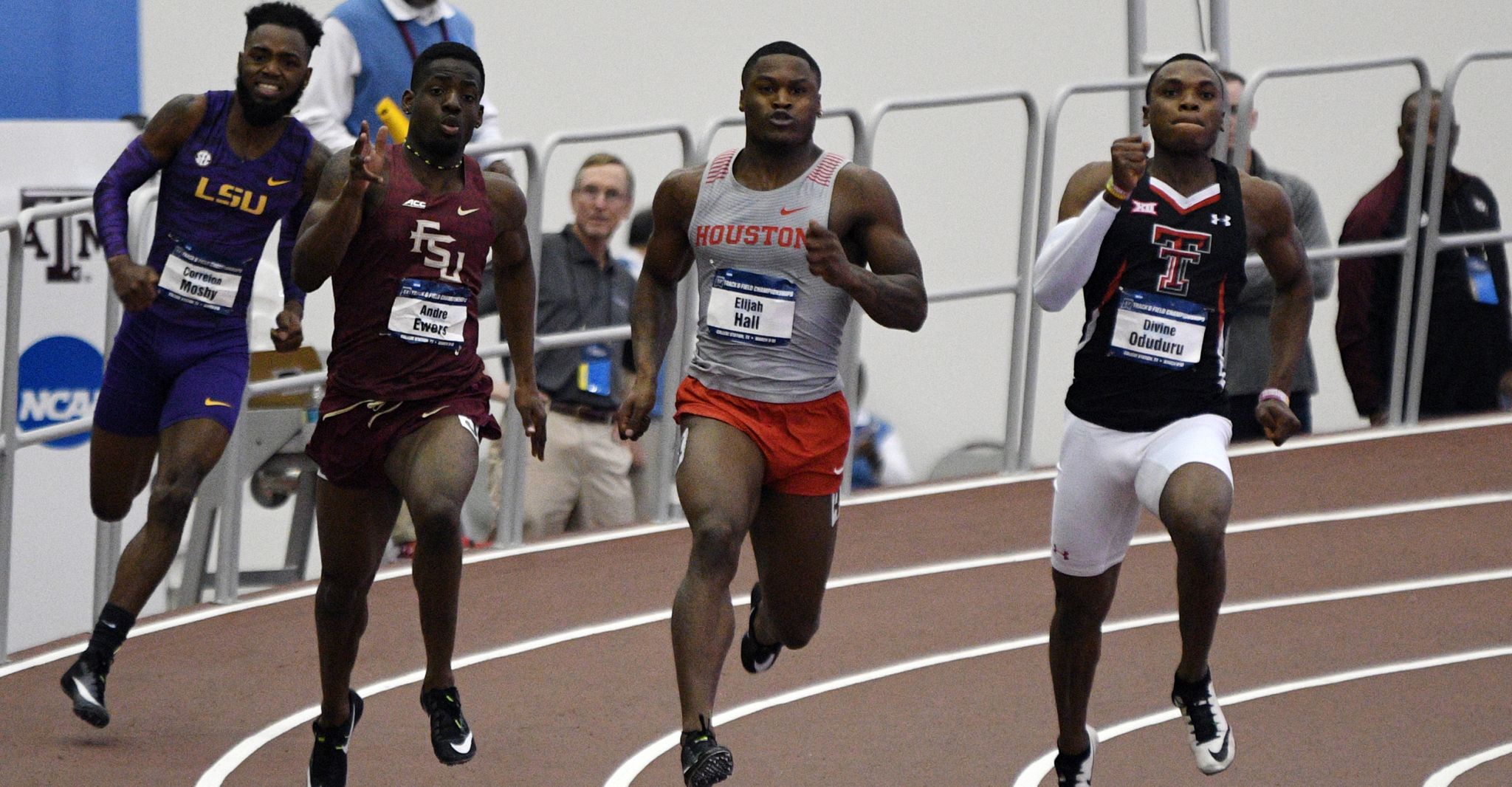 UH runner Elijah Hall sets collegiate record, wins two NCAA indoor titles