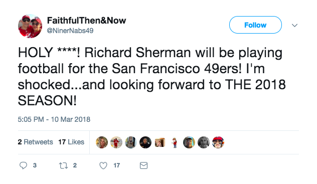 Richard Sherman ate turkey on the 49ers logo, then called fans