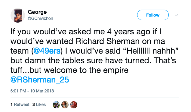 The Tip' is history in Seattle as Richard Sherman works to unblock 49ers  fans on Twitter – GeekWire