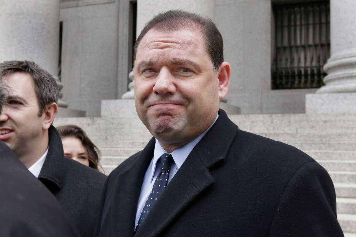 Joseph Percoco, a former top aide to New York Gov. Andrew Cuomo accused of bribery, leaves Federal court in New York, Monday, March 12, 2018. Jurors have finished another day of deliberations after a second deadlock. (AP Photo/Richard Drew)
