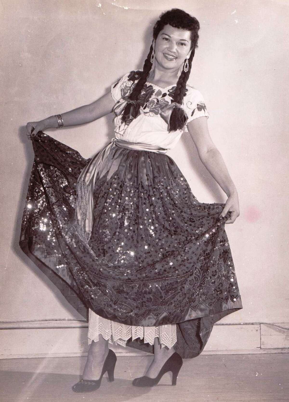 Nelda Drury posed for this photo in the 50s, which is when she founded the San Antonio Folk Dance Festival.