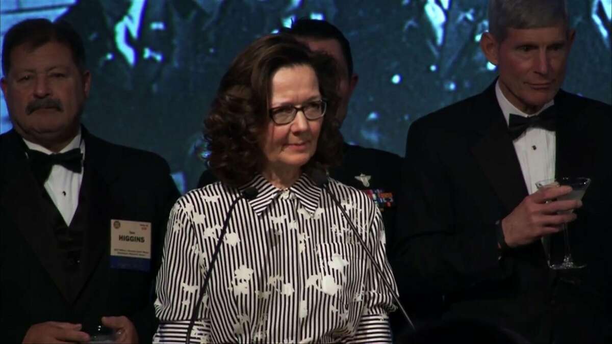 This October 2017 videograb still image obtained March 13, 2018 courtesy of the OSS Society shows Gina Haspel Deputy Director of the CIA speaking at the 2017 William J. Donovan Award Dinner in Washington,DC. Gina Haspel, nominated by President Donald Trump to lead the CIA, is a black ops veteran who once ran a secret interrogation operation in Thailand accused of torturing detainees. If approved by the Senate, Haspel would be the first woman ever to run the Central Intelligence Agency.Despite a controversial past, her rise is not surprising -- she previously served as CIA deputy director and led worldwide undercover spying operations, a CIA mission that has gained renewed importance in recent years. / AFP PHOTO / OSS Society / Handout / RESTRICTED TO EDITORIAL USE - MANDATORY CREDIT "AFP PHOTO / OSS SOCIETY/HANDOUT" - NO MARKETING NO ADVERTISING CAMPAIGNS - DISTRIBUTED AS A SERVICE TO CLIENTS HANDOUT/AFP/Getty Images