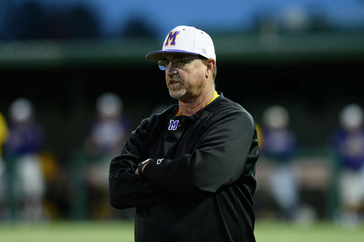 Midland High head baseball coach Barry Russell looks on during the game against Lee March 13, 2018, at Christensen Stadium. James Durbin/Reporter-Telegram