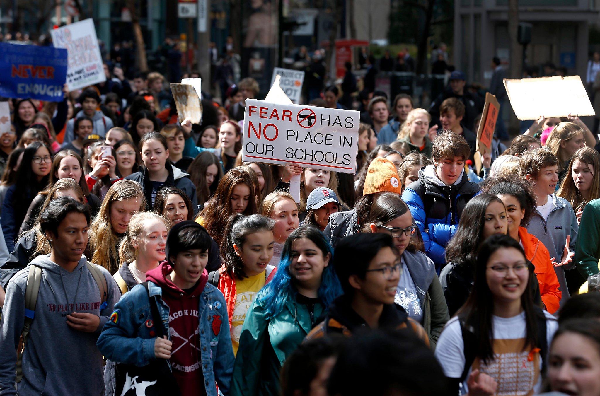 Thousands of students protest gun violence in nationwide walkout
