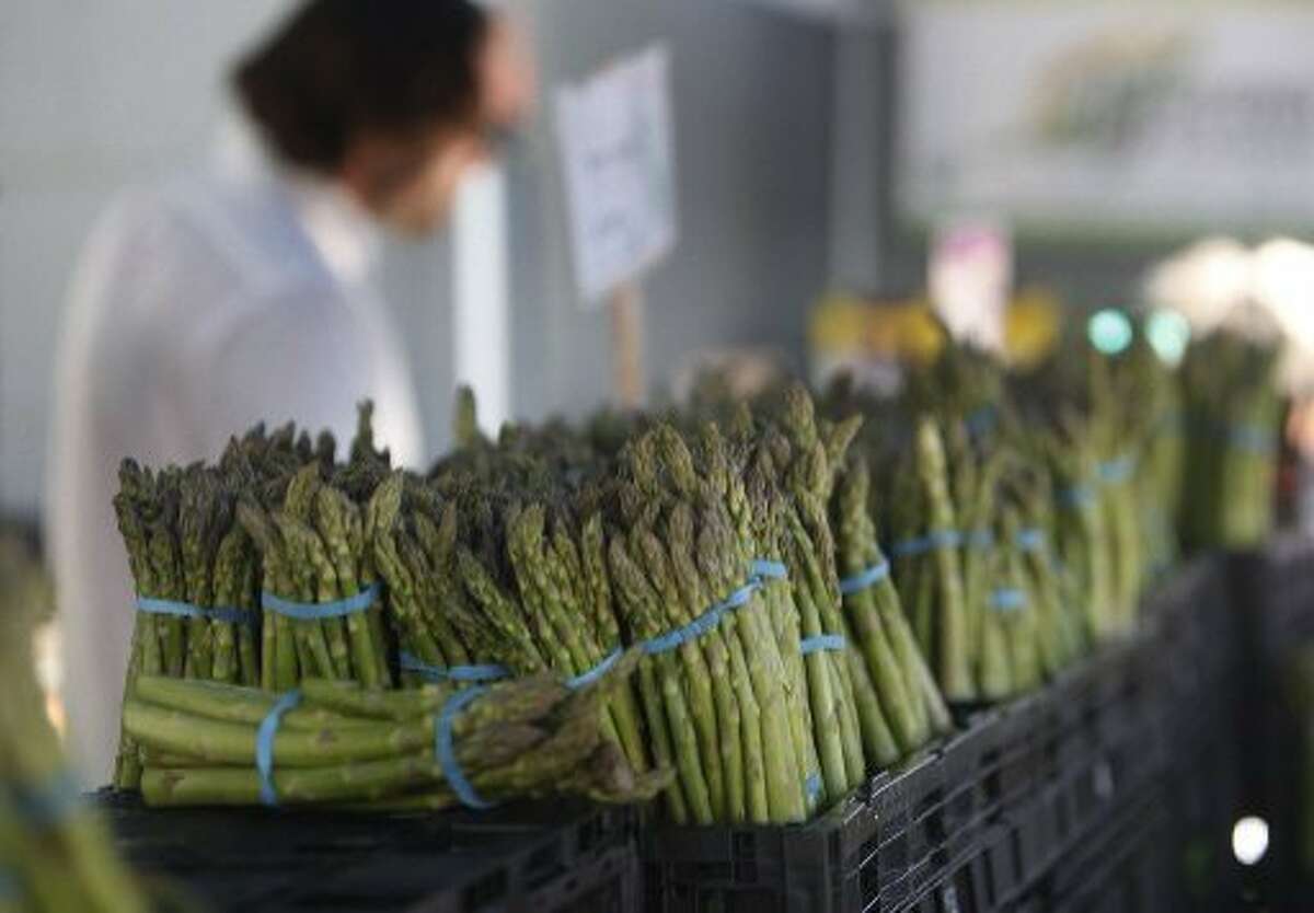 Zuckerman's asparagus at the Ferry Plaza Farmers Market