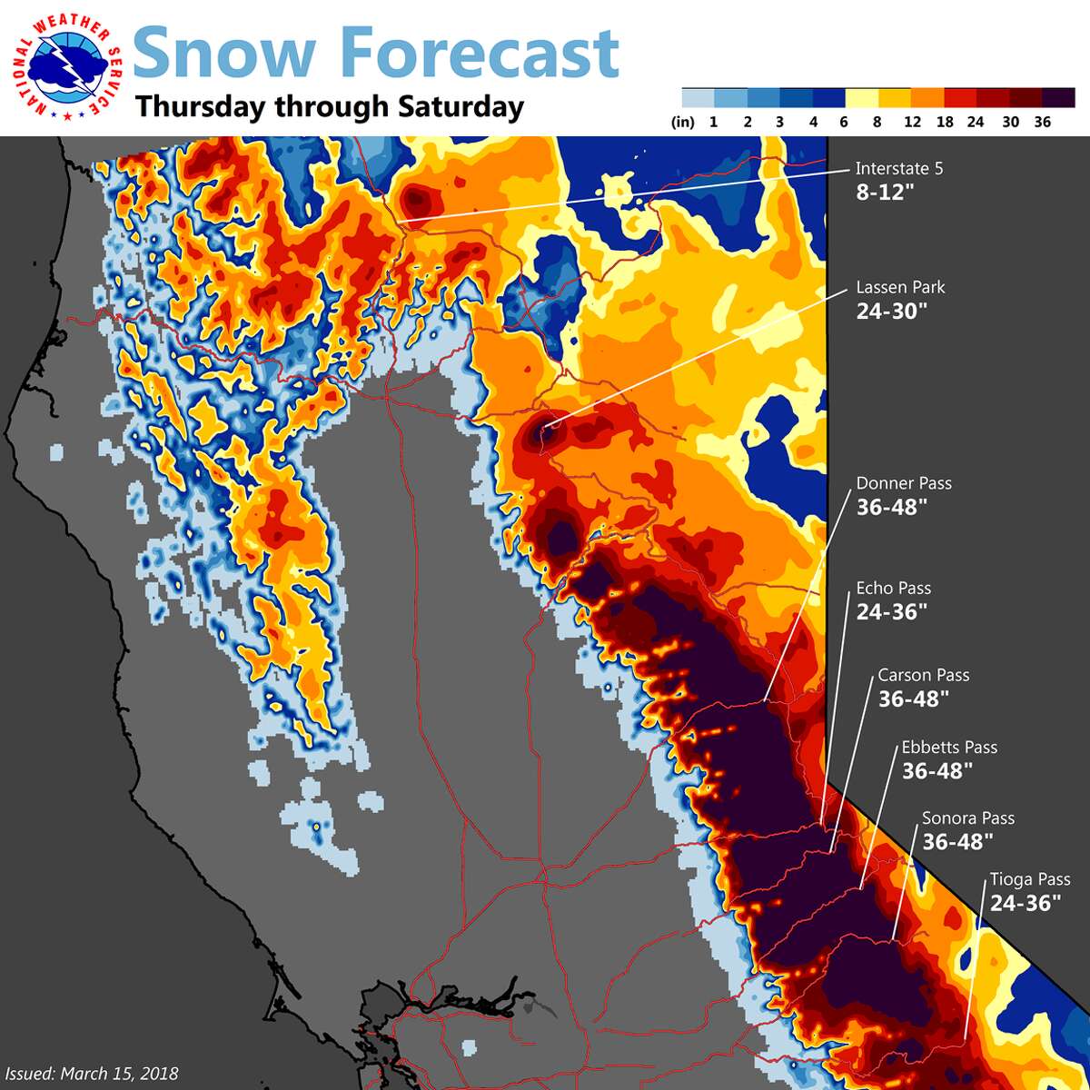 Storm Forecast To Blast Sierra With Up To 5 Feet Of Snow Roads Could Close