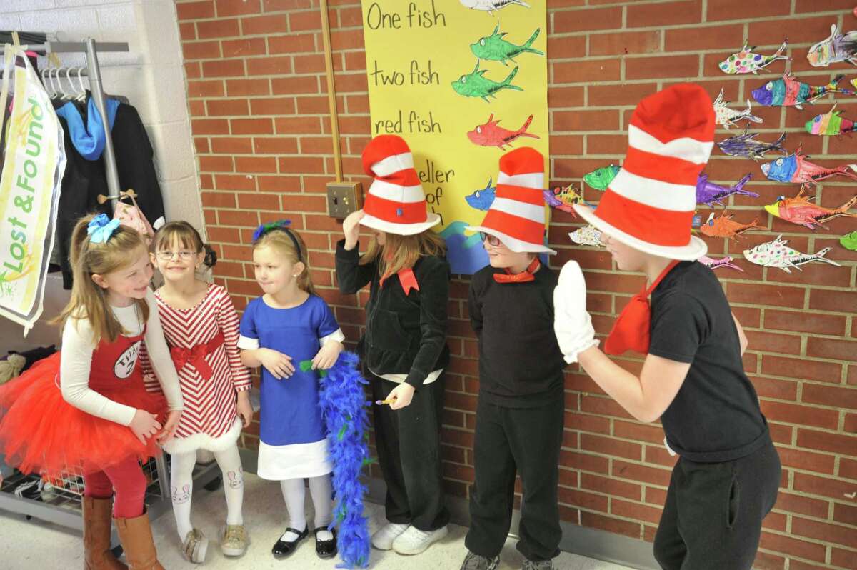 Batcheller students cap celebration of Dr. Seuss by donning costumes