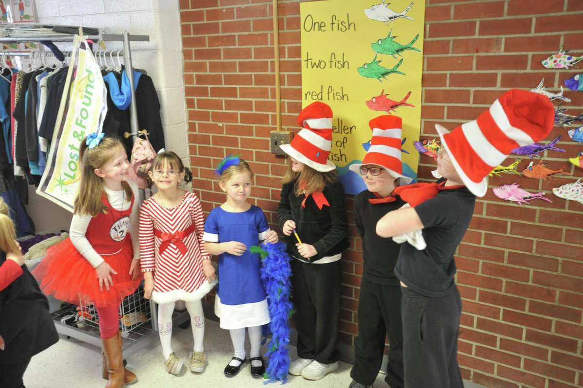 Batcheller students cap celebration of Dr. Seuss by donning costumes