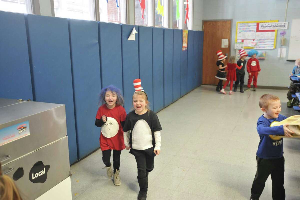 Batcheller students cap celebration of Dr. Seuss by donning costumes