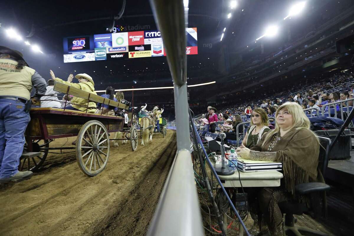 At the 50yard line, Rodeo Houston’s timers clock winners and losers