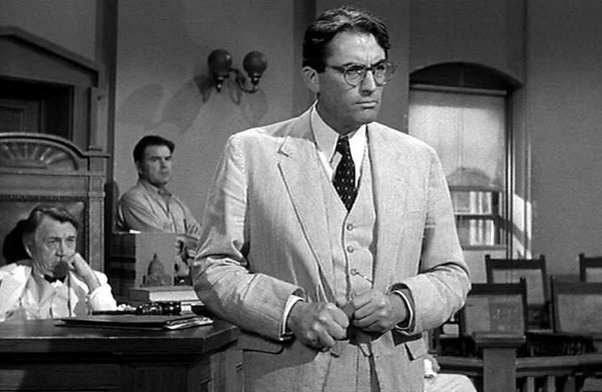 Gregory Peck is Atticus Finch and Paul Fix is the judge in the background. Universal Studios Home Entertainment Ran on: 09-06-2005 Gregory Peck is Atticus Finch; Jem and Scout (left, above) are his children, now adults (far left) Phillip Alford and (left) Mary Badham. Ran on: 08-14-2011 Gregory Peck in To Kill a Mockingbird: Film sympathizes with white weirdo.