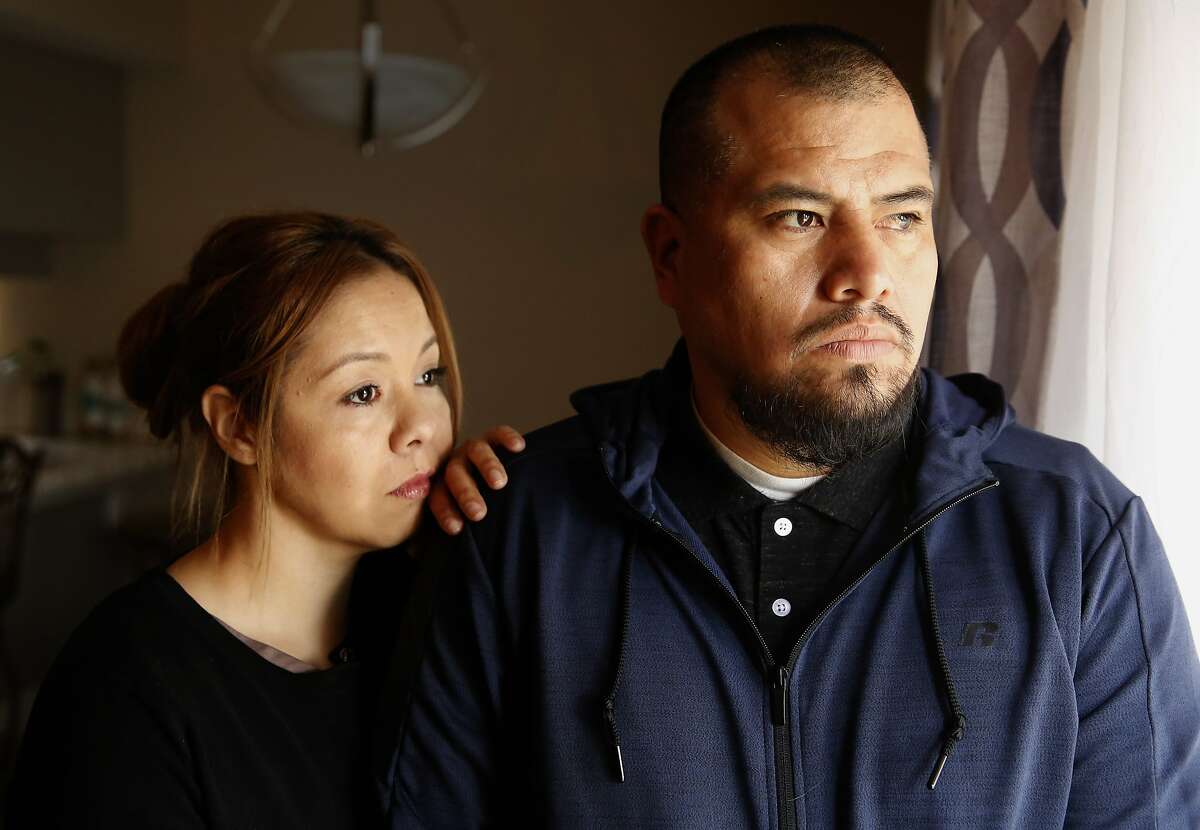 Lorena and Reyes Cuesta at their home in Tracy, Calif. on Thurs. March 15, 2018. Their Daughter 19-year-old Lizette Cuesta was stabbed and left for dead on a rural road in Livermore, Calif. on Feb. 12th, she died hours later.