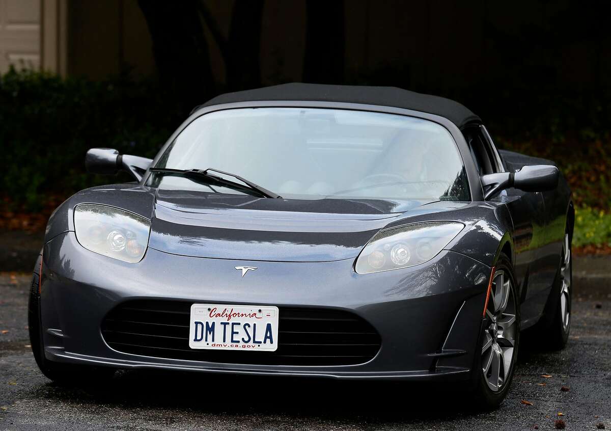 Dale Miller drives his Tesla Roadster in San Rafael, Calif. on Thursday, March 15, 2018. Miller's Roadster, number 1191 off the assembly line, is the first of three Teslas he and his wife own.