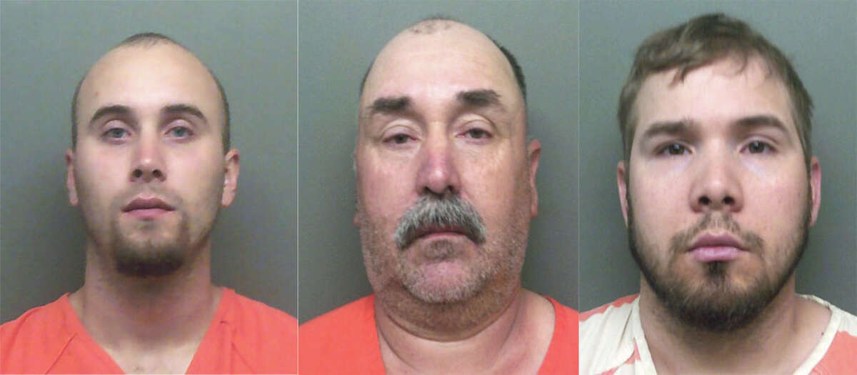 Three men have been implicated in a massive child porn case in San Jacinto County, including James Tumlinson (left to right), his father, Patrick Tumlinson, and Cody Franklin.