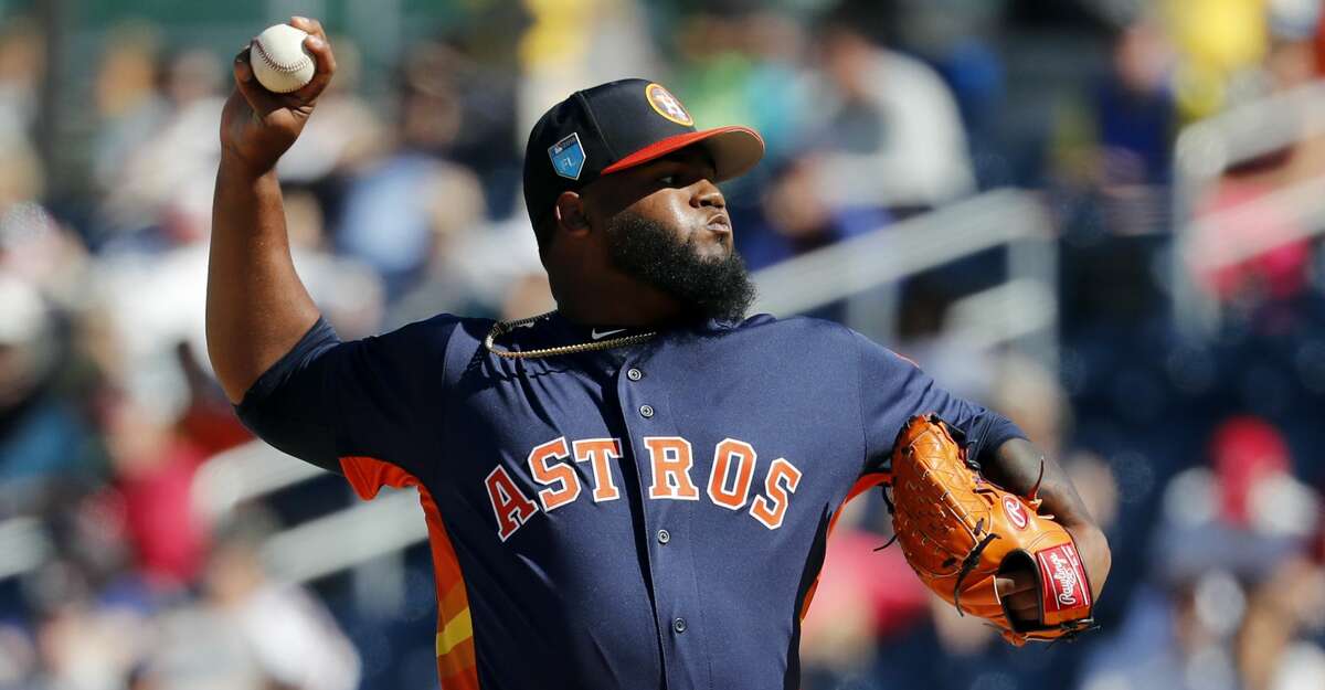 Among the five players Houston sent to minor-league camp on Sunday morning was Francis Martes, whom manager A.J. Hinch said has "an argument" to be in the Astros bullpen right now.