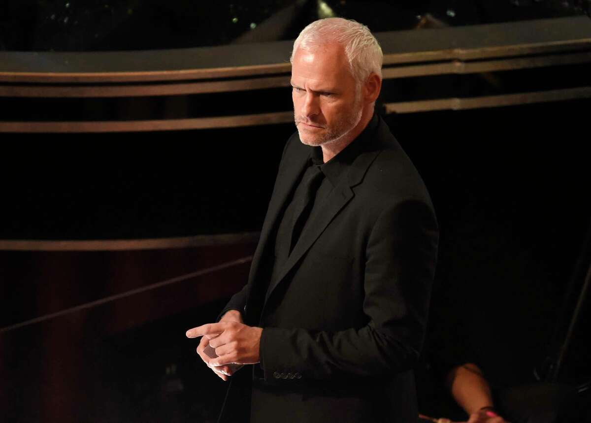 Martin McDonagh appears in the audience at the Oscars on Sunday, March 4, 2018, at the Dolby Theatre in Los Angeles. (Photo by Chris Pizzello/Invision/AP)