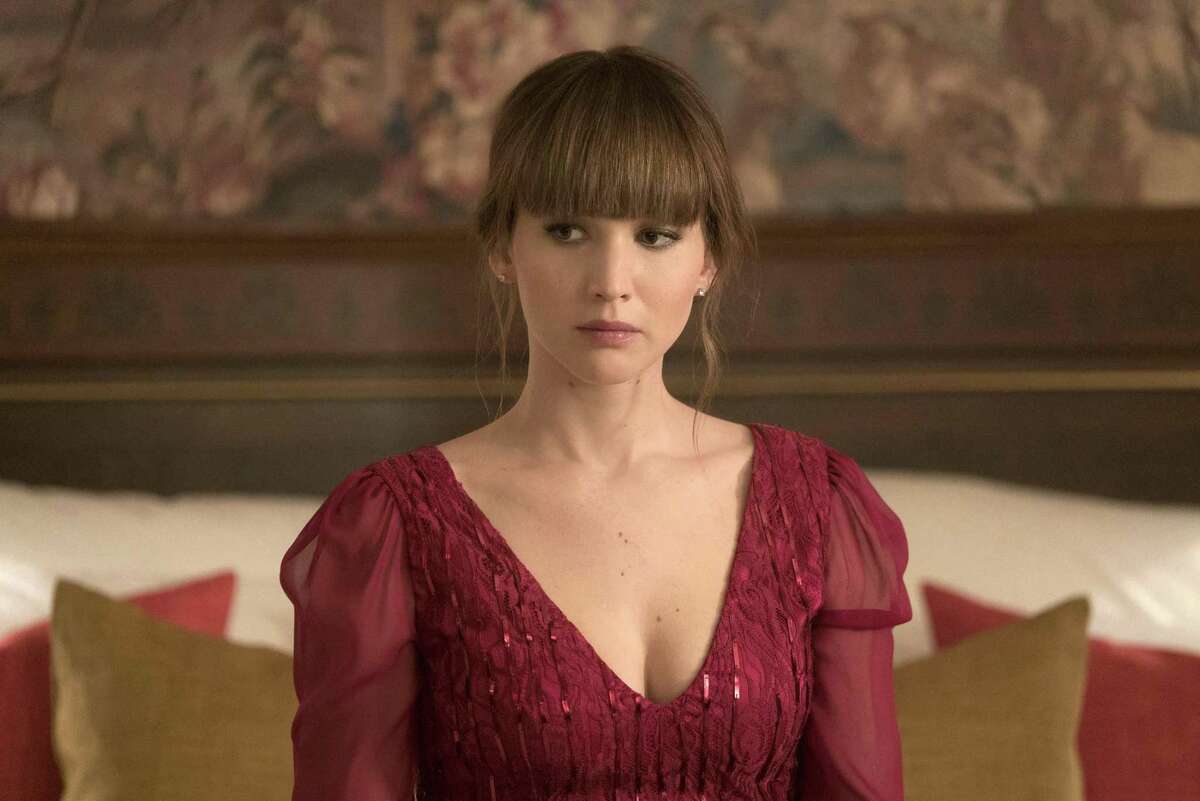 In this image released by Twentieth Century Fox, Jennifer Lawrence appears in a scene from “Red Sparrow.”