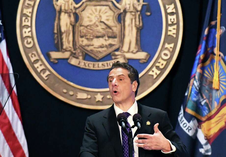 Gov. Andrew Cuomo delivers his 2018 State of the State Address at the Empire State Plaza Convention Center Tuesday Jan. 3, 2018 in Albany, NY.  (John Carl D'Annibale / Times Union) Photo: John Carl D'Annibale / 20042389A
