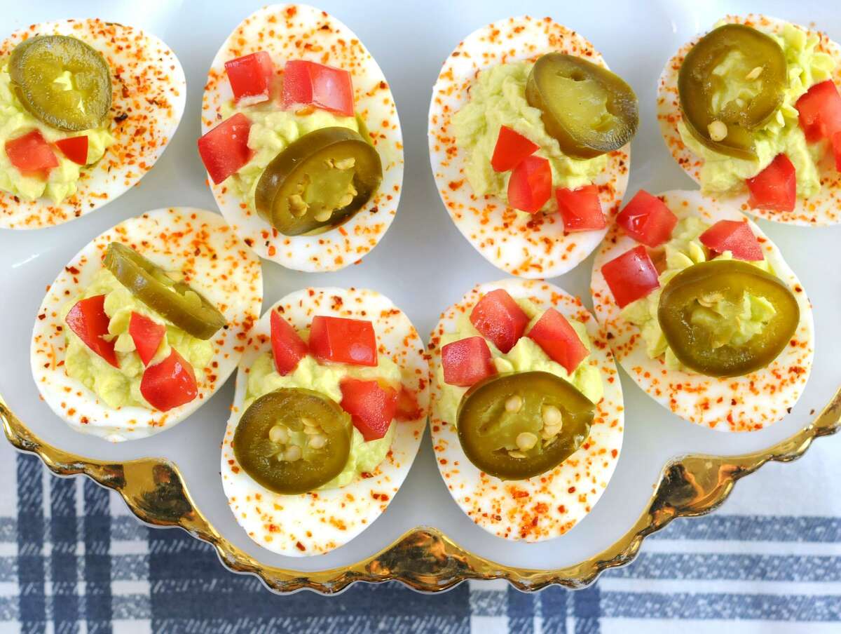 Deviled eggs inspired by the flavors of San Antonio.