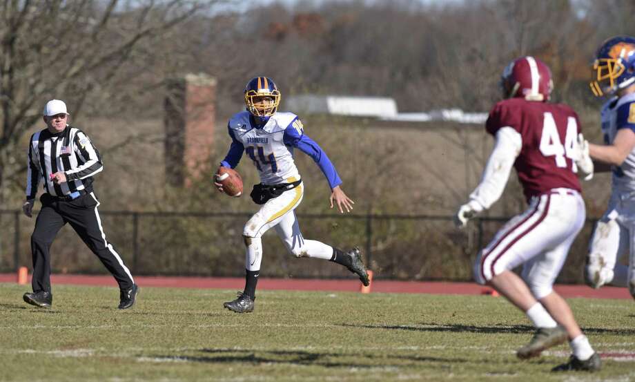Brookfield and Bethel high schools played their Thanksgiving Day football game last year at Bethel’s field. Residents argued this week in favor of putting a new turf field on the Bethel’s capital budget. Photo: H John Voorhees III / Hearst Connecticut Media / The News-Times