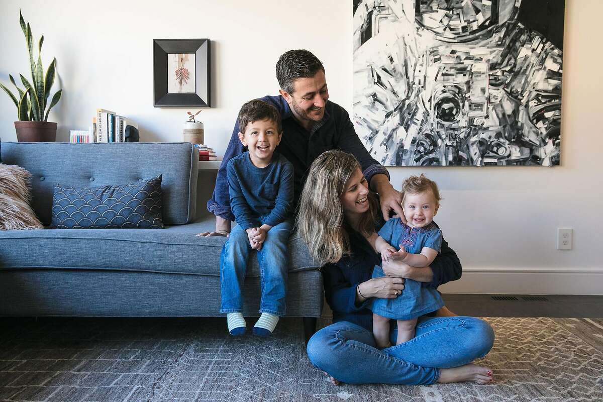 Andrew Stein and Allison Stein and their two children Nathaniel Stein, 3, and Maya Stein, 7-months, photographed at their Diamond Heights home in San Francisco, Calif. Thursday, November 9, 2017