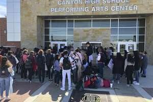 Canyon High School students stage walkout over gun violence
