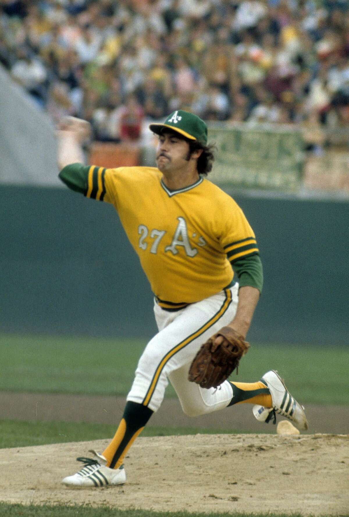MAJESTIC  JIM CATFISH HUNTER Oakland Athletics 1972 Throwback Baseball  Jersey