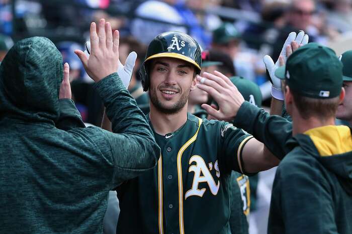 A.J. Puk cut off his hair, but Daniel Mengden's mustache is back