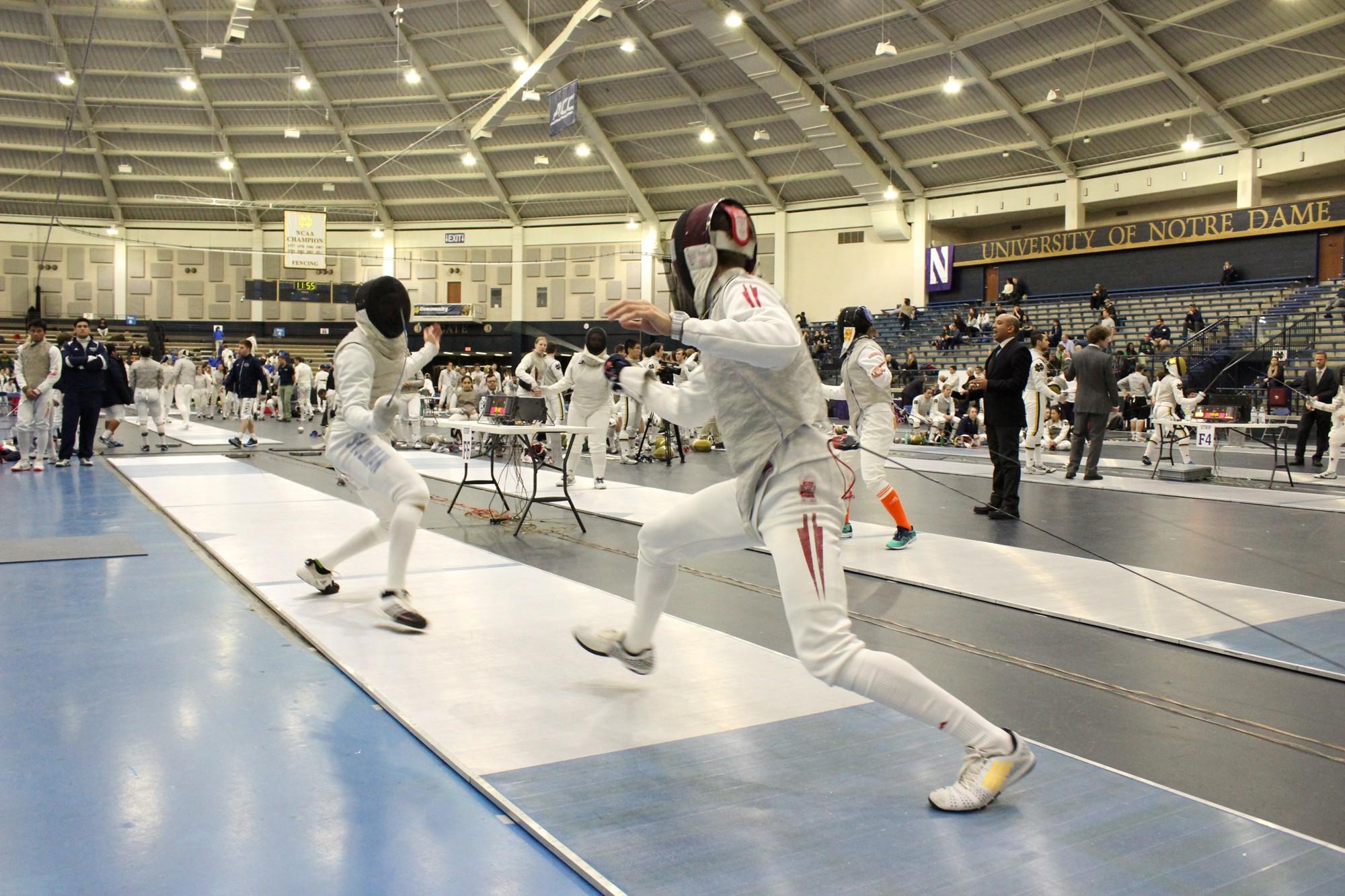 incarnate-word-lunges-forward-in-fencing