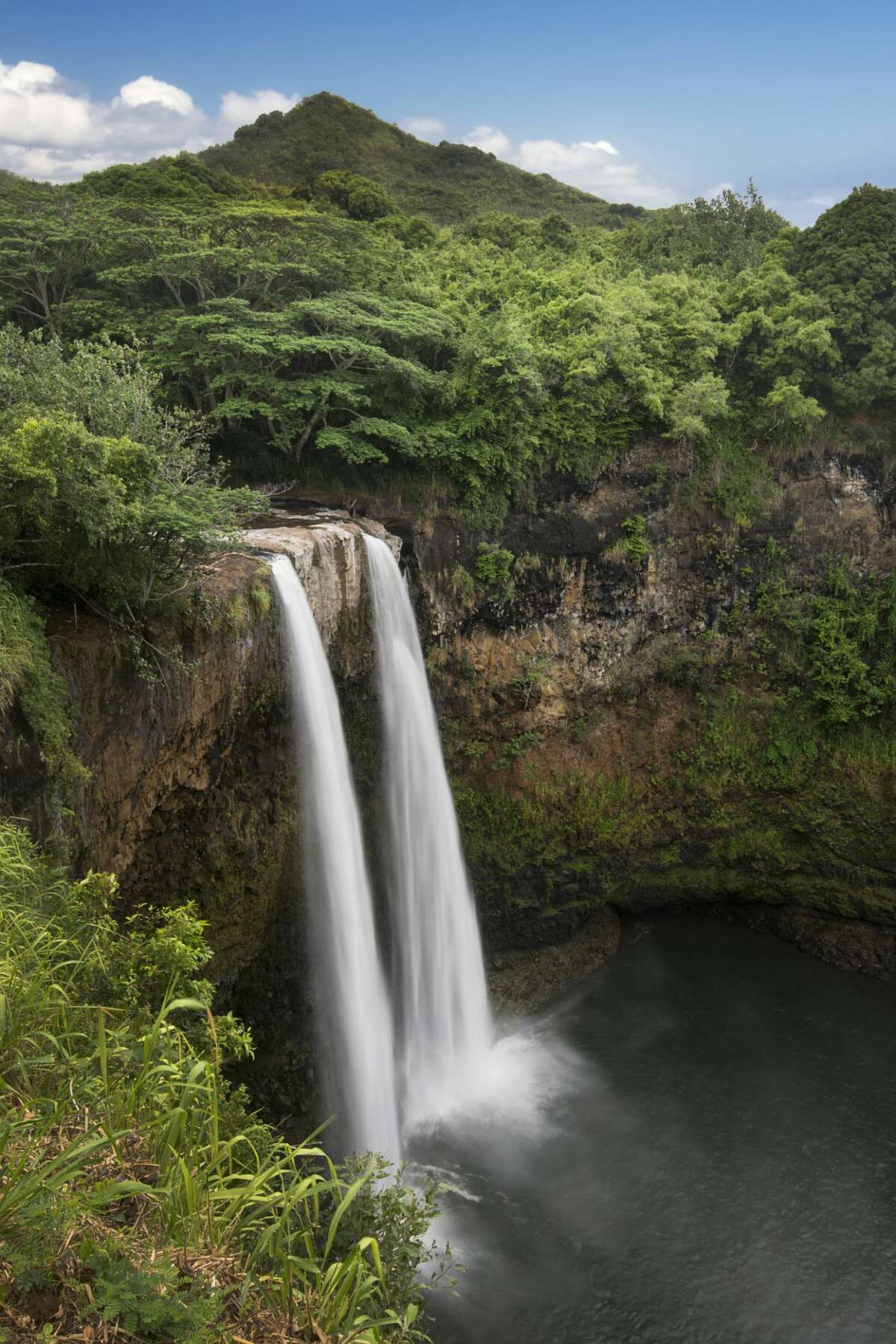 A view of Wailua Falls in Kauai.