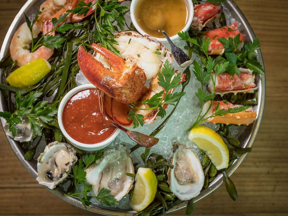 The Seafood Platter at Charlie Palmer Steak in Napa, Calif., is seen on March 17th, 2018.