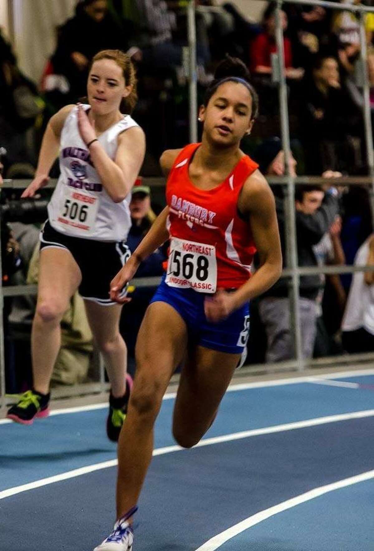 Danbury’s Alanna Smith is one of the top performers for the Danbury Flyers youth track program.