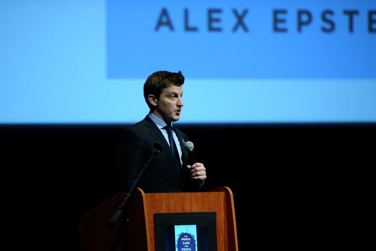 Alex Epstein speaks on "The Moral Case for Fossil Fuels" March 22, 2018, at the Wagner Noel Performing Arts Center. James Durbin/Reporter-Telegram