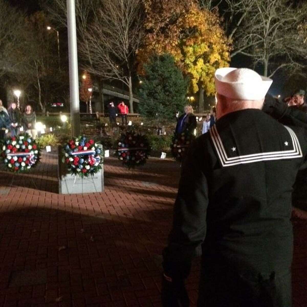 Veterans are honored at a vigil in Seymour