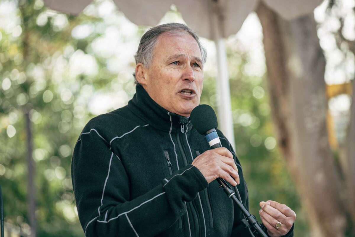 Washington governor Jay Inslee: He once joked about building a wall around Washington to keep Trump out.